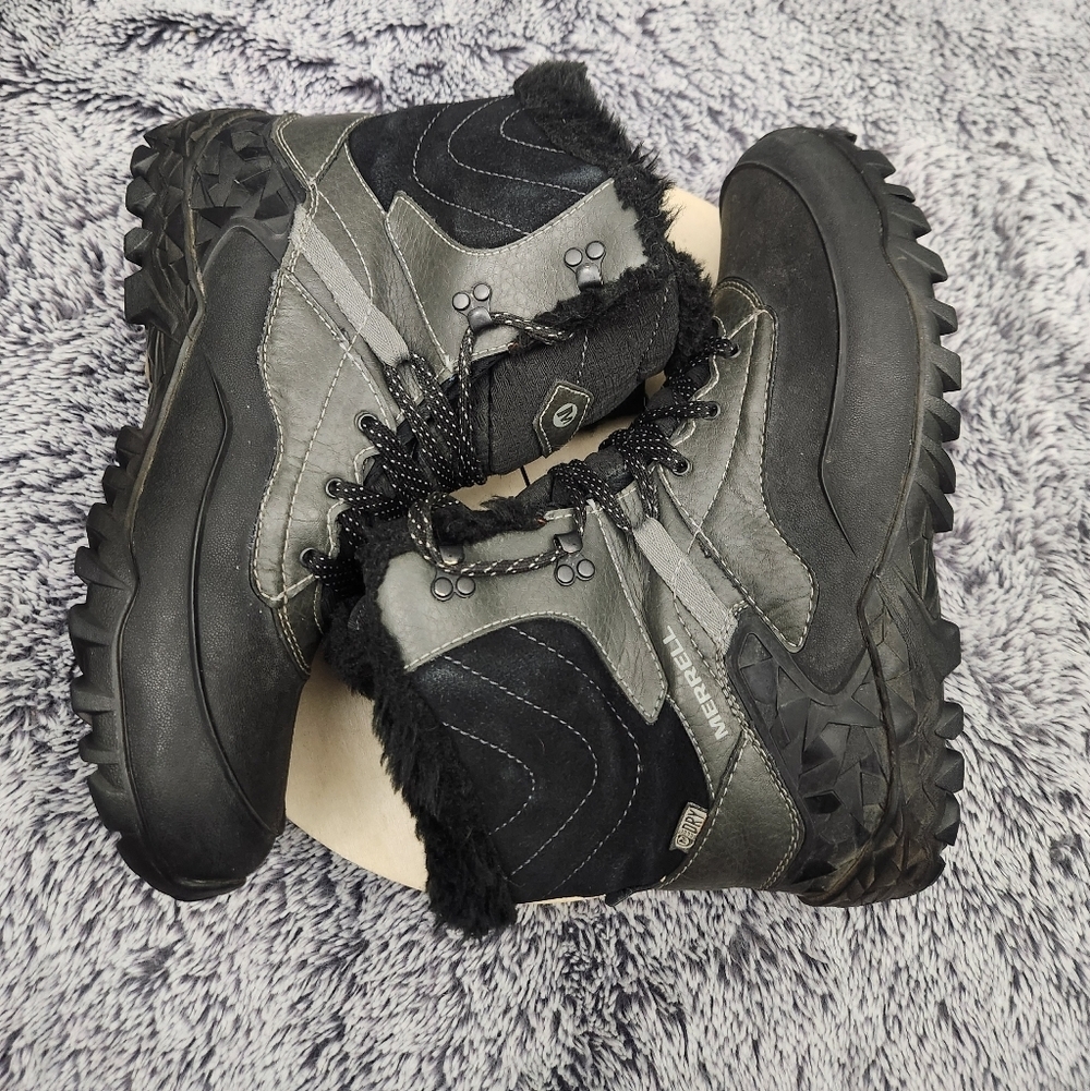 Merrell Winter Boots Womens Size 8 Black Snow Fleece Lined Insulated Waterproof - Picture 6 of 9